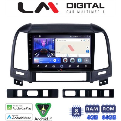 LM Digital - LM ZK8239 GPS Οθόνη OEM Multimedia Αυτοκινήτου για Hyundai SantaFe 2006 > 2013 (CarPlay/AndroidAuto/BT/GPS/WIFI)