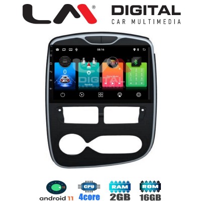LM Digital - LM ZL4320 GPS Οθόνη OEM Multimedia Αυτοκινήτου για RENAULT CLIO 2012 > 2015  (BT/GPS/WIFI)