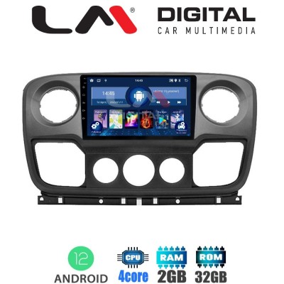LM Digital - LM ZL4503 GPS Οθόνη OEM Multimedia Αυτοκινήτου για NISSAN NV400 2011 > 2020OPEL Movano 2011> 2020RENAULT Master III 2010 > 2019 (BT/GPS/WIFI/GPRS)
