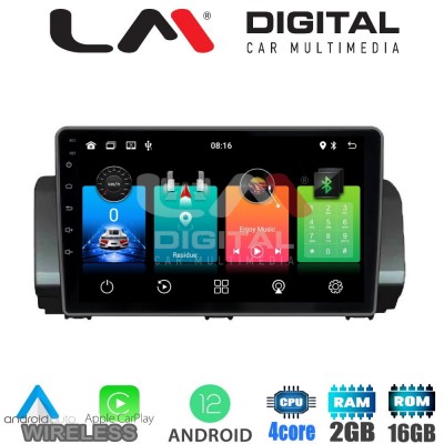 LM Digital - LM ZL4777 GPS Οθόνη OEM Multimedia Αυτοκινήτου για Dacia Logan, Duster, Santero 2021 Facelift (BT/GPS/WIFI)