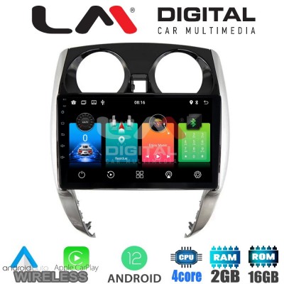 LM Digital - LM ZL4790 GPS Οθόνη OEM Multimedia Αυτοκινήτου για Nissan Note 2013 > 2020 (BT/GPS/WIFI)