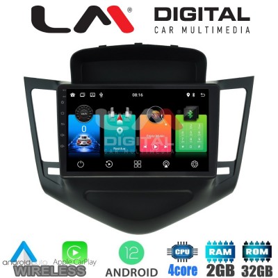 LM Digital - LM ZN4045 GPS Οθόνη OEM Multimedia Αυτοκινήτου για CHEVROLET CRUZE 2008>2013 (CarPlay/AndroidAuto/BT/GPS/WIFI/GPRS)