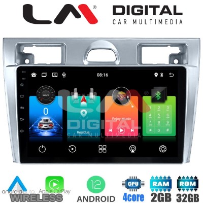 LM Digital - LM ZN4140 GPS Οθόνη OEM Multimedia Αυτοκινήτου για Ford Fiesta 2006 -> 2008 (CarPlay/AndroidAuto/BT/GPS/WIFI/GPRS)