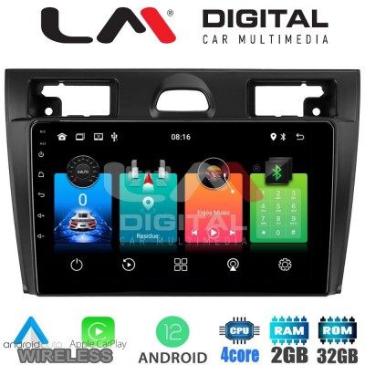 LM Digital - LM ZN4140B GPS Οθόνη OEM Multimedia Αυτοκινήτου για Ford Fiesta 2006 -> 2008 (CarPlay/AndroidAuto/BT/GPS/WIFI/GPRS)