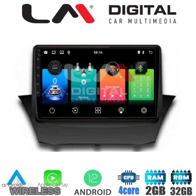 LM Digital - LM ZN4152 GPS Οθόνη OEM Multimedia Αυτοκινήτου για FORD FIESTA 2008>2017 (CarPlay/AndroidAuto/BT/GPS/WIFI/GPRS)