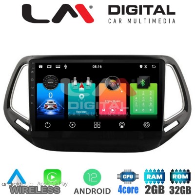 LM Digital - LM ZN4253 GPS Οθόνη OEM Multimedia Αυτοκινήτου για JEEP COMPASS 2017> (CarPlay/AndroidAuto/BT/GPS/WIFI/GPRS)