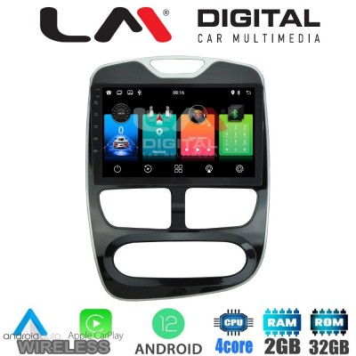 LM Digital - LM ZN4320 GPS Οθόνη OEM Multimedia Αυτοκινήτου για RENAULT CLIO 2012 > 2015  (CarPlay/AndroidAuto/BT/GPS/WIFI/GPRS)
