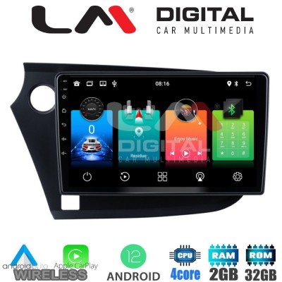 LM Digital - LM ZN4381 GPS Οθόνη OEM Multimedia Αυτοκινήτου για HONDA INSIGHT 2009>2014 (CarPlay/AndroidAuto/BT/GPS/WIFI/GPRS)
