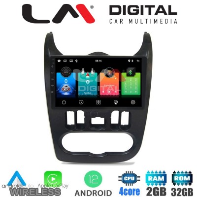 LM Digital - LM ZN4432B GPS Οθόνη OEM Multimedia Αυτοκινήτου για Dacia Duster 2006 > 2012 (CarPlay/AndroidAuto/BT/GPS/WIFI/GPRS)