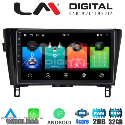LM Digital - LM ZN4473 GPS Οθόνη OEM Multimedia Αυτοκινήτου για NISSAN QASHQAI & XTRAIL 2014> (CarPlay/AndroidAuto/BT/GPS/WIFI/GPRS)