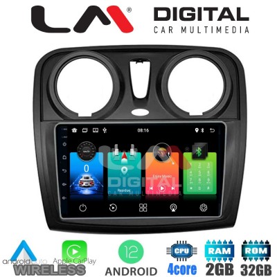 LM Digital - LM ZN4657 GPS Οθόνη OEM Multimedia Αυτοκινήτου για Dacia Dokker 2012 > (CarPlay/AndroidAuto/BT/GPS/WIFI/GPRS)