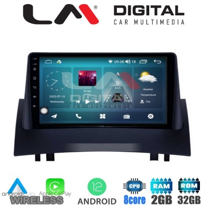 LM Digital - LM ZR8138 GPS Οθόνη OEM Multimedia Αυτοκινήτου για Renault Megane2 2002 > 2008 (CarPlay/AndroidAuto/BT/GPS/WIFI/GPRS)