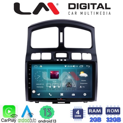 LM Digital - LM ZR8317 GPS Οθόνη OEM Multimedia Αυτοκινήτου για Hyundai Santa Fe 2000 > 2006 (CarPlay/AndroidAuto/BT/GPS/WIFI/GPRS)
