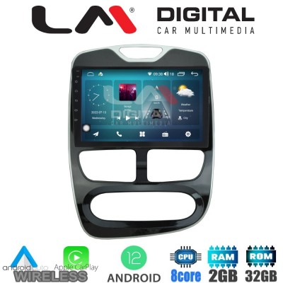 LM Digital - LM ZR8320 GPS Οθόνη OEM Multimedia Αυτοκινήτου για RENAULT CLIO 2012 > 2015  (CarPlay/AndroidAuto/BT/GPS/WIFI/GPRS)