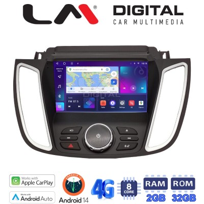 LM Digital - LM ZR8362D GPS Οθόνη OEM Multimedia Αυτοκινήτου για FORD KUGA 2013 > 2019C-MAX 2011 > 2019 με NAVI (CarPlay/AndroidAuto/BT/GPS/WIFI/GPRS)