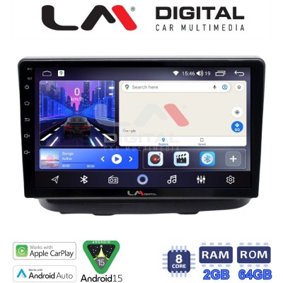 LM Digital - LM ZW8210 GPS Οθόνη OEM Multimedia Αυτοκινήτου για Fiat Doblo 2002 > 2007 (CarPlay/AndroidAuto/BT/GPS/WIFI)