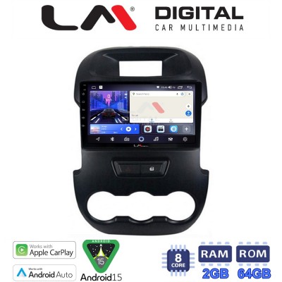 LM Digital - LM ZW8245 GPS Οθόνη OEM Multimedia Αυτοκινήτου για FORD RANGER 2011> 2015 (CarPlay/AndroidAuto/BT/GPS/WIFI)