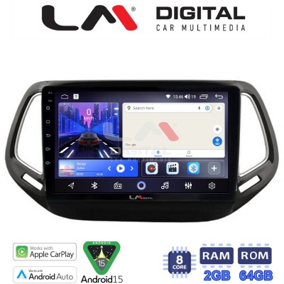 LM Digital - LM ZW8253 GPS Οθόνη OEM Multimedia Αυτοκινήτου για JEEP COMPASS 2017> (CarPlay/AndroidAuto/BT/GPS/WIFI)